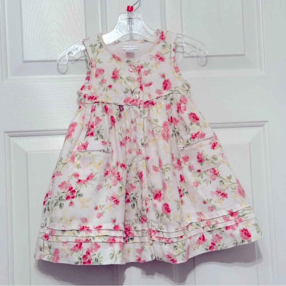 Ralph Lauren Button Up A-Line Sundress Size 12M